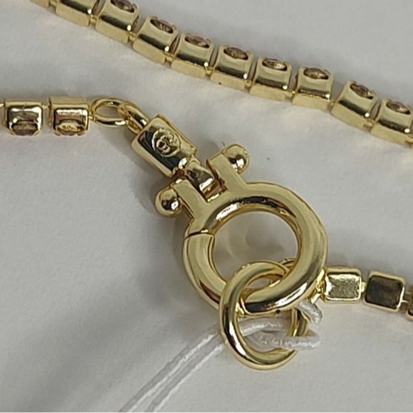 Gorjana Bracelet Lexi 18K Gold Plated Crystal Blush Pink NEW - Picture 9 of 10